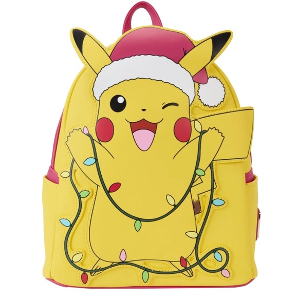 NWT Pokémon Pikachu Christmas Light Up Mini Backpack - Picture 1 of 4